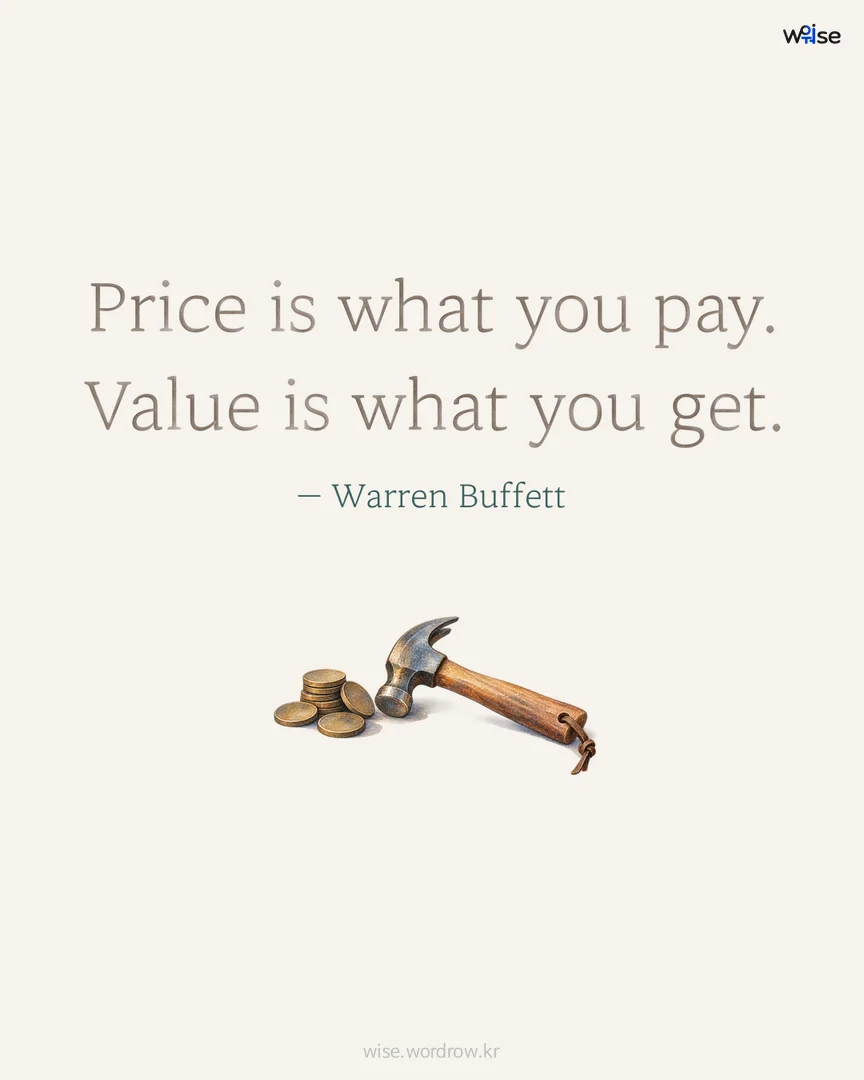 Price is what you pay. Value is what you get. — Warren Buffett 포토카드