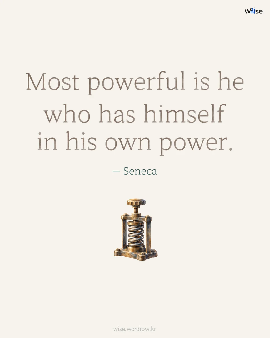 Most powerful is he who has himself in his own power. — Seneca 포토카드