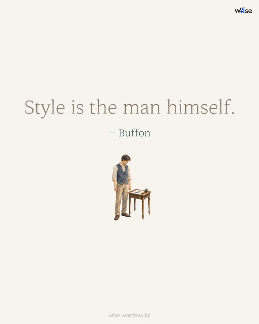 Style is the man himself. — Buffon 포토카드