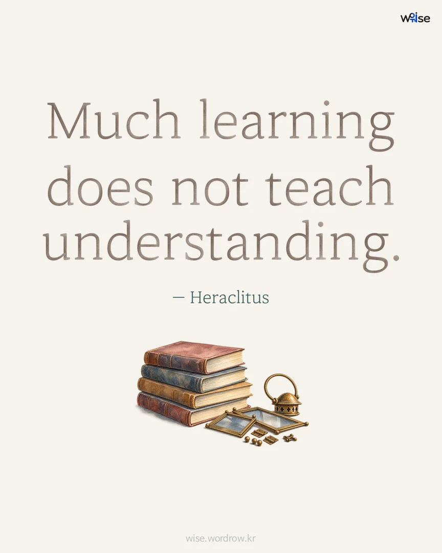 Much learning does not teach understanding. — Heraclitus 포토카드