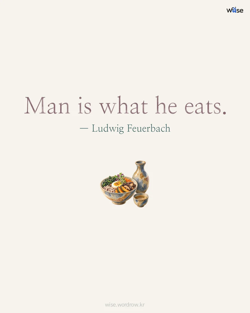 Man is what he eats. — Ludwig Feuerbach 포토카드