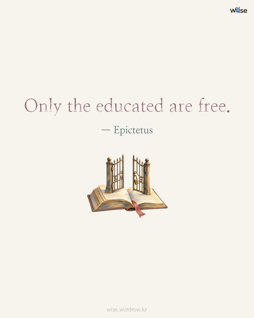 Only the educated are free. — Epictetus 포토카드