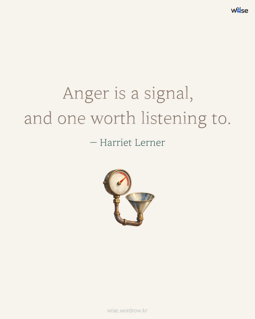 Anger is a signal, and one worth listening to. — Harriet Lerner 포토카드