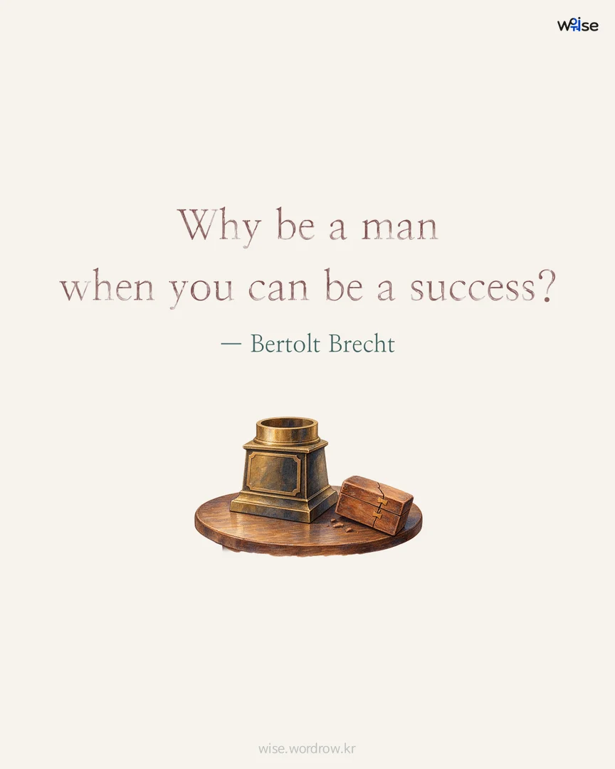 Why be a man when you can be a success? — Bertolt Brecht 포토카드