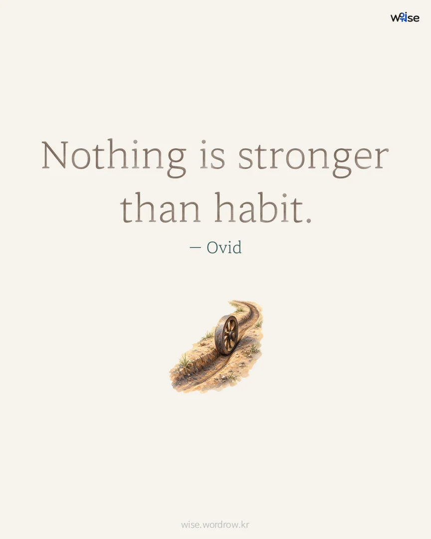 Nothing is stronger than habit. — Ovid 포토카드
