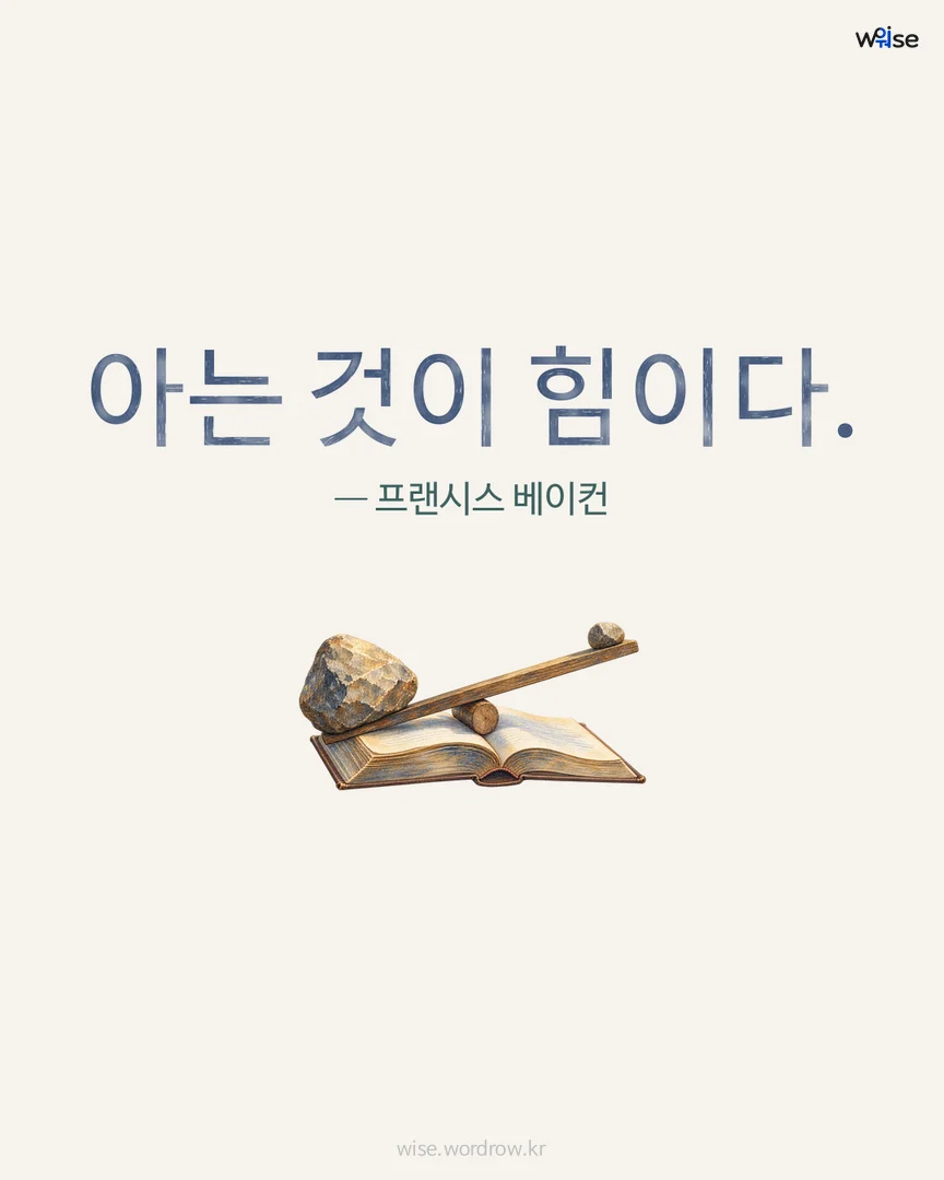 아는 것이 힘이다. — 프랜시스 베이컨 포토카드