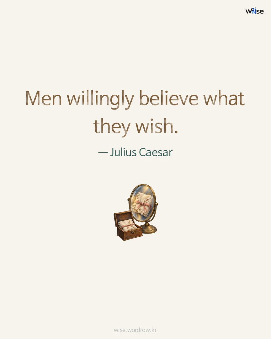 Men willingly believe what they wish. — Julius Caesar 포토카드