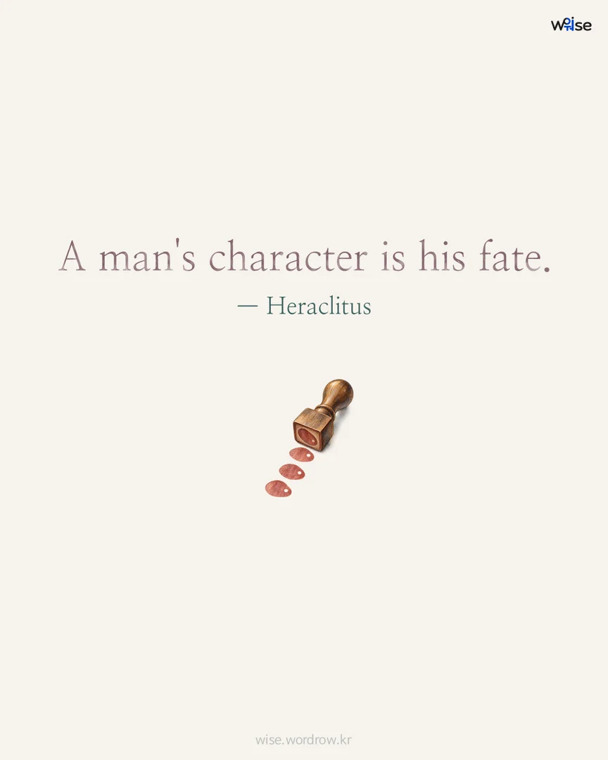 A man's character is his fate. — Heraclitus 포토카드