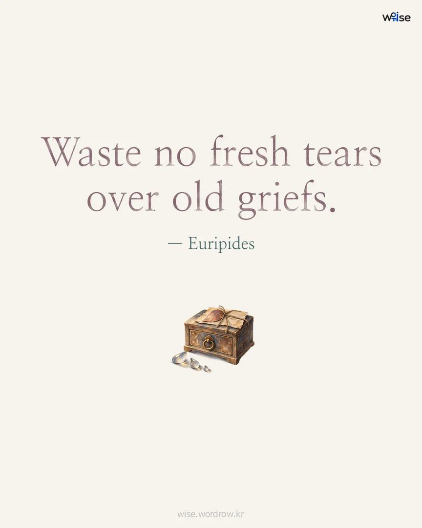 Waste no fresh tears over old griefs. — Euripides 포토카드