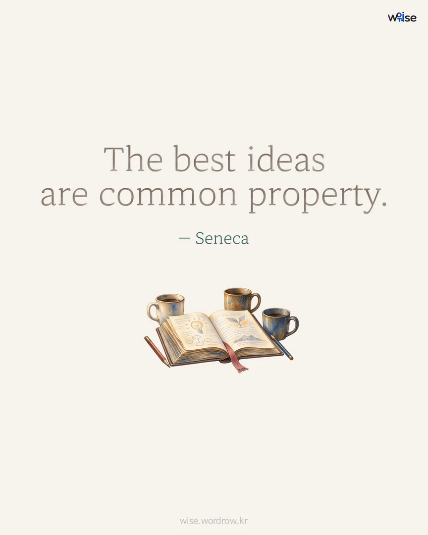 The best ideas are common property. — Seneca 포토카드