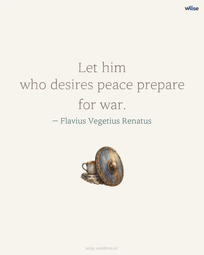 Let him who desires peace prepare for war. — Flavius Vegetius Renatus 포토카드